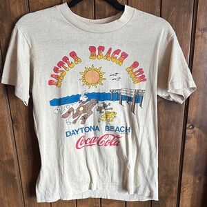 Vintage RARE 70s Coca-Cola Retro Beach Tee